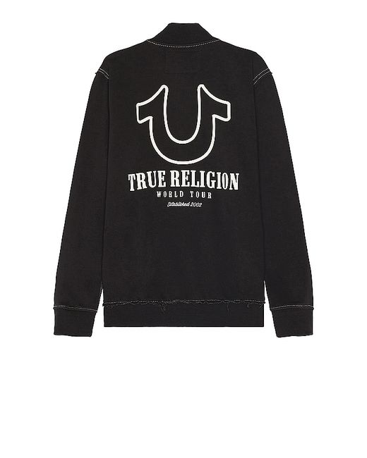 True Religion Big T Pigment Zip Mock Neck Sweatshirt 1X.
