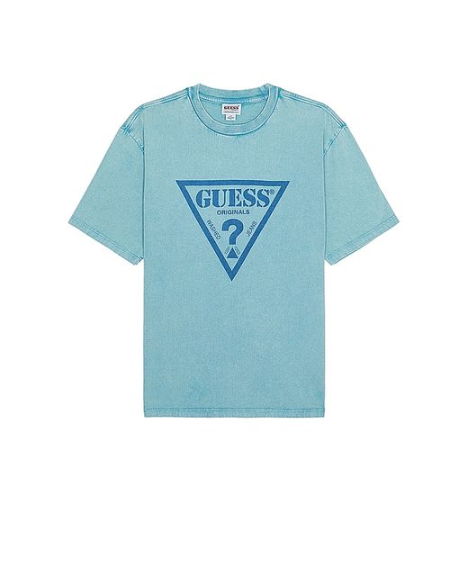 GUESS Originals Vintage Triangle Tee Blue. also