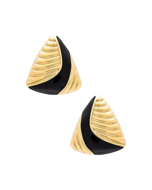 Amber Sceats Triangle Earrings Metallic Gold.