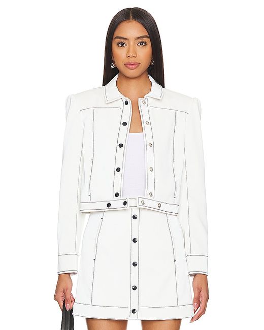 Cinq a Sept Faux Leather Ciara Jacket White. also