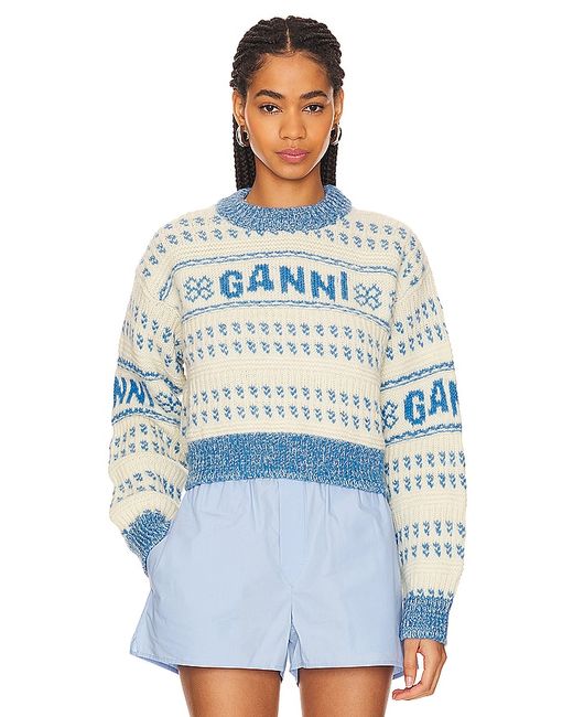 Ganni Cropped O-Neck Sweater also