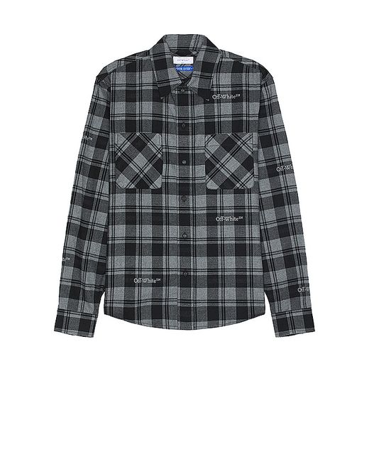 Off-White Check Flannel Shirt 1X.