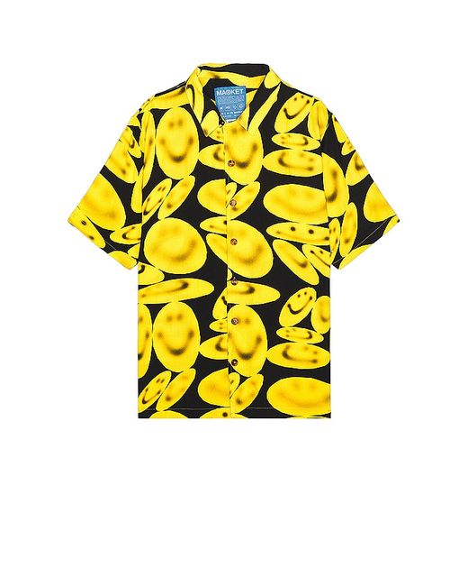 market Smiley Afterhours Short Sleeve Button Up 1X.