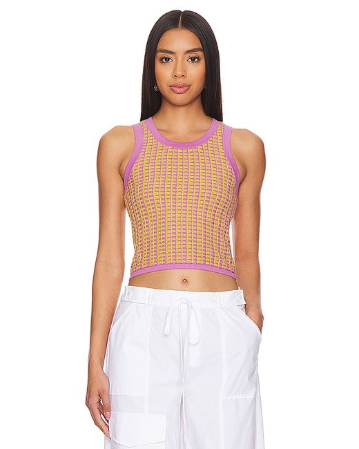 Guest in Residence Gingham Tank Top Mustard. also