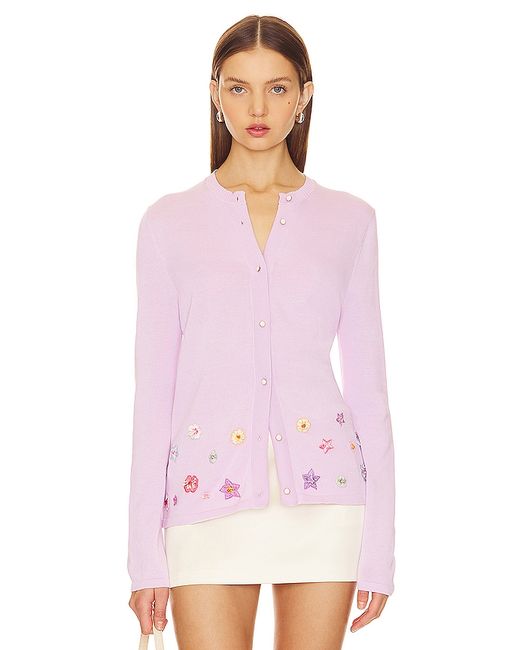 GOGO Sweaters Flower Cardigan Lavender. also S.