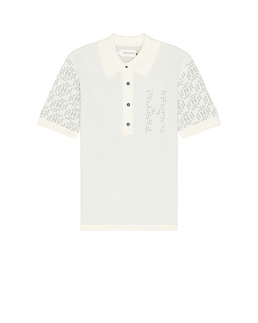 Honor The Gift A-spring Knit H Pattern Polo Cream. also 1X.
