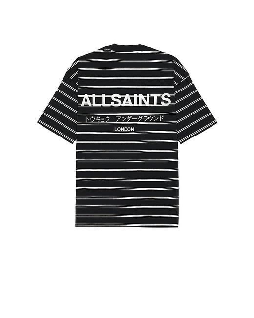 AllSaints Underground Stripe Tee Black. also 1X 2X.