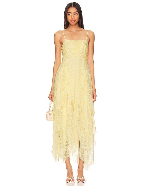 Free People Sheer Bliss Maxi Dress Anise Flower L