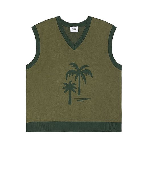 Krost Palm Tree Sweater Vest 1X.