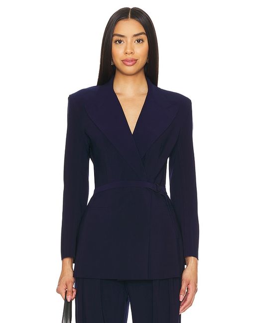 Norma Kamali Classic Double Breasted Jacket Navy. also