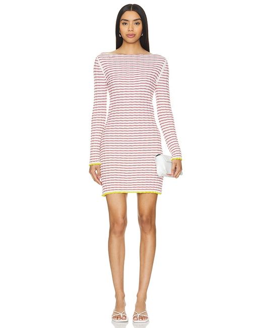 Guest in Residence Stripe Rib Dress Red. also