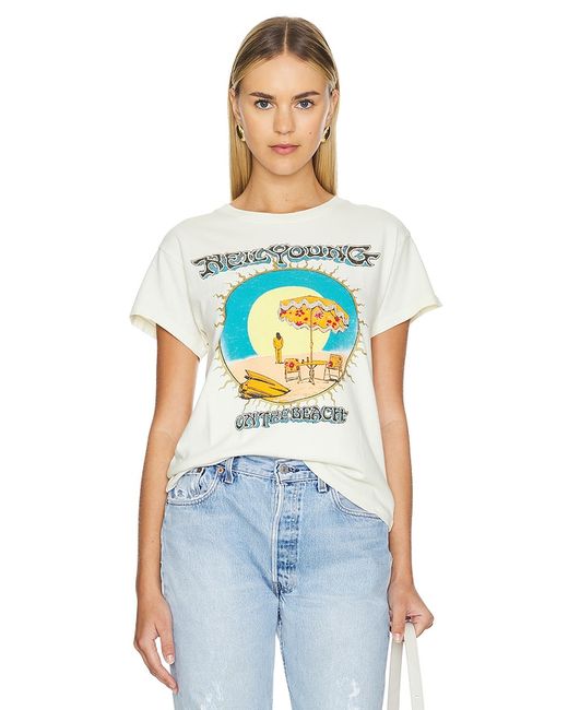 Daydreamer Neil Young On The Beach Tour Tee White. also L