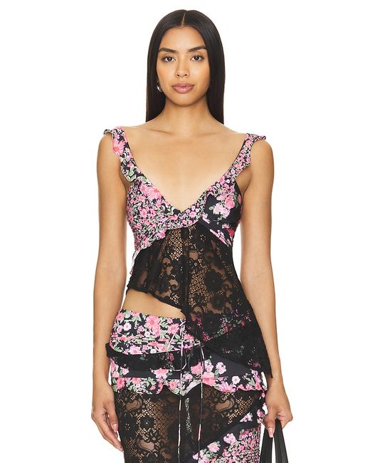 For Love and Lemons Rosalyn Crop Top also L