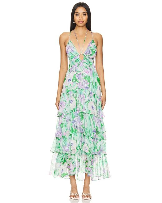 ASTR the Label Aneira Dress Green. also L