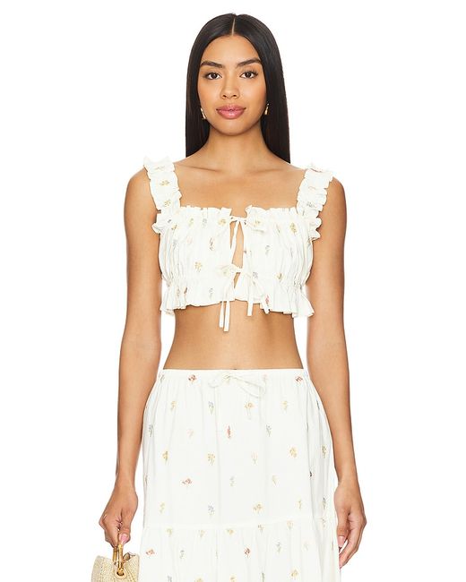 WeWoreWhat Double Tie Top Ivory. also