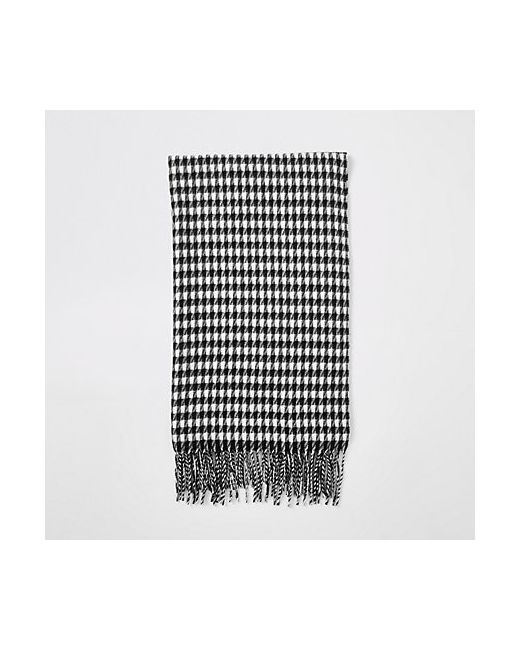 River Island dogstooth check print scarf