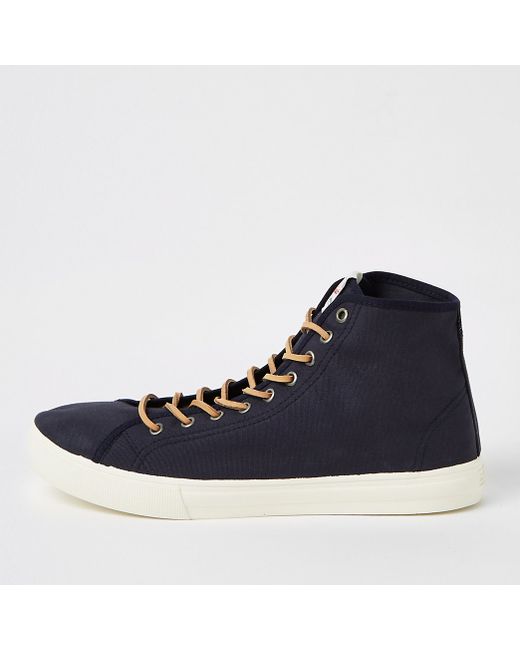 Levi's navy mid top trainers