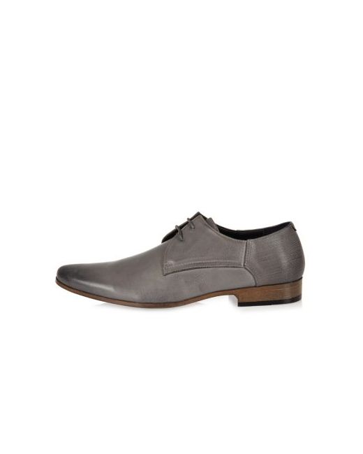 River Island Mens leather-look smart derby shoes