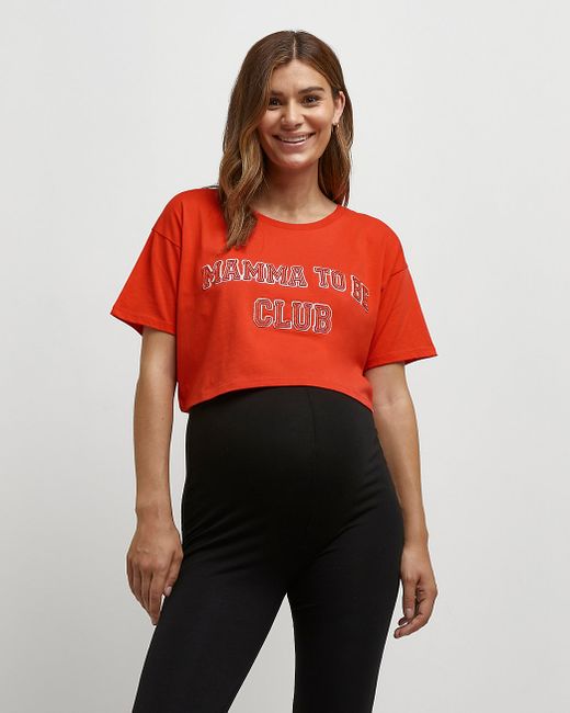 River Island cropped maternity t-shirt