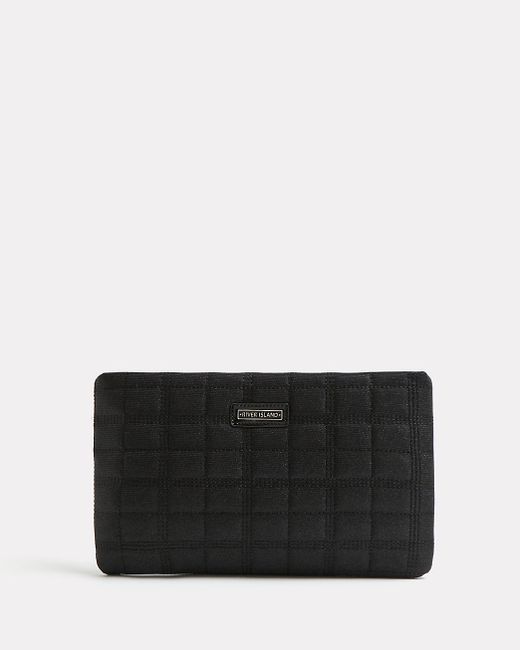 River Island glitter quilted clutch bag