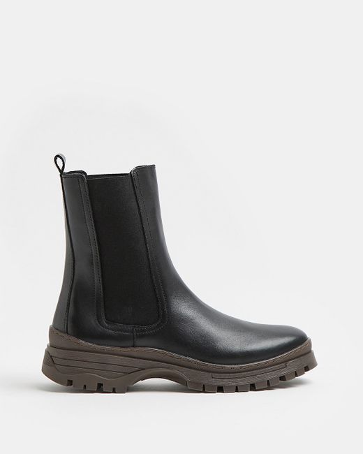 River Island tall leather chelsea boots