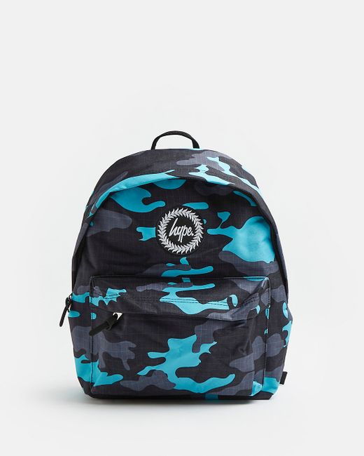 Hype River Island Boys camo print backpack