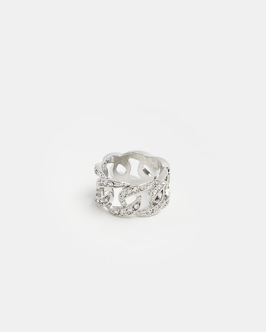 River Island Silver colour Chain Link Ring