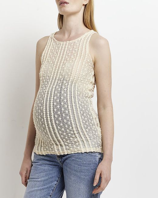 River Island Maternity textured lace tank top