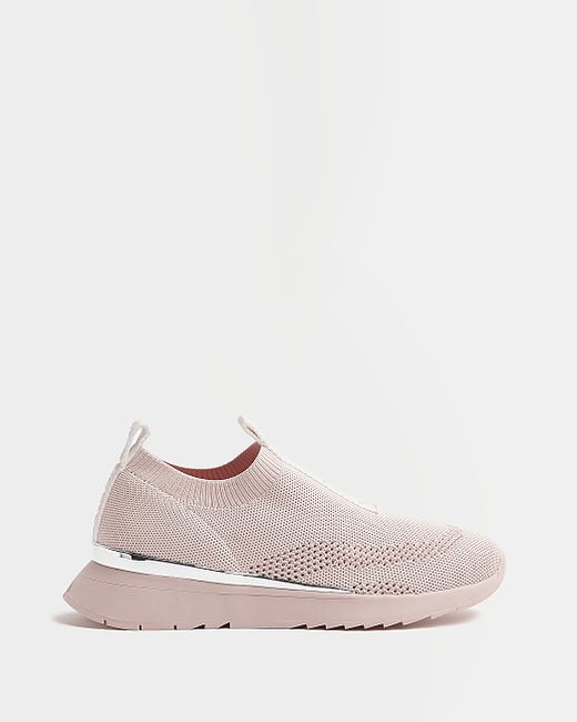 River Island monogram knitted sneakers