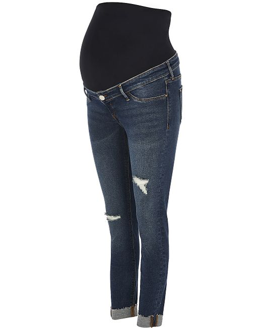 River Island Molly ripped maternity skinny jeans