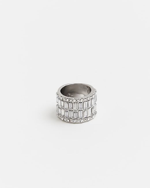 River Island Silver chunky embellished ring