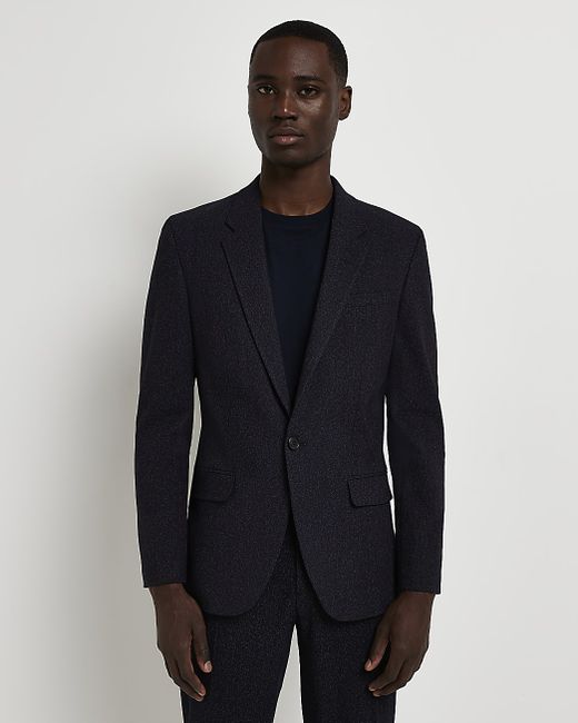 River Island slim fit textured suit jacket