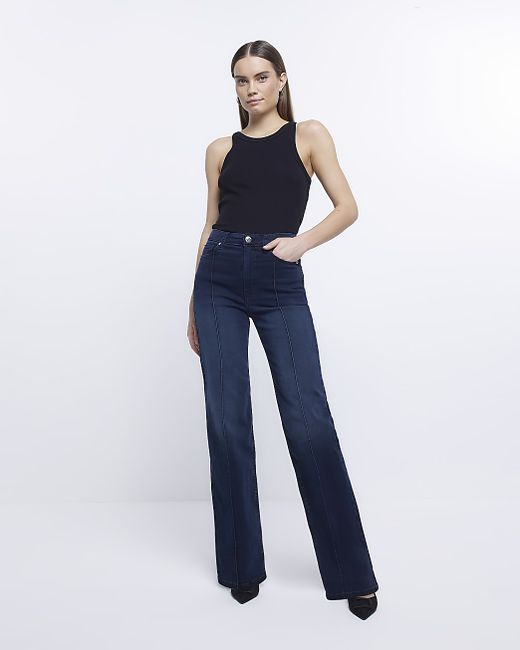 River Island high waisted straight jeans