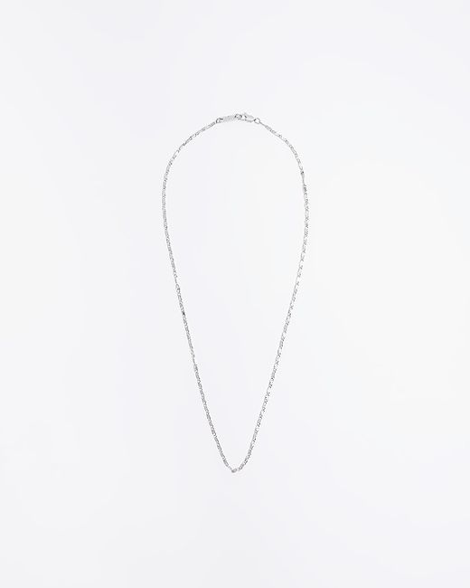 River Island Silver colour thin chain necklace
