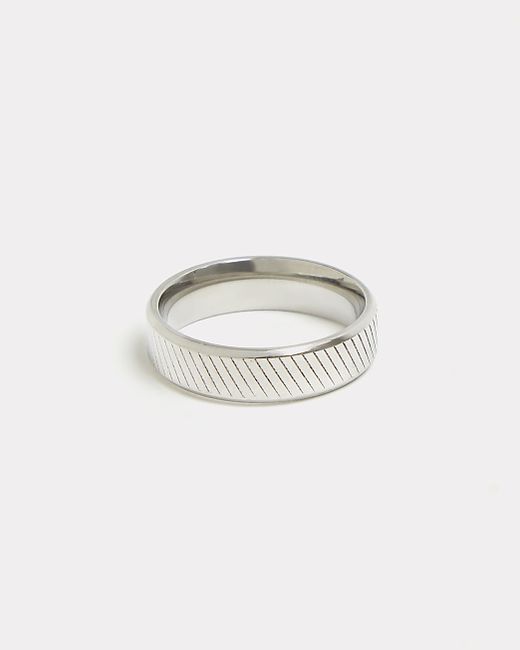 River Island Silver colour band ring