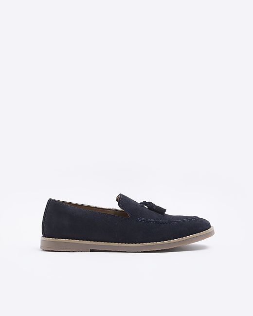 River Island suede tassel loafers