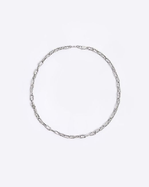 River Island Silver colour oval chain link necklace