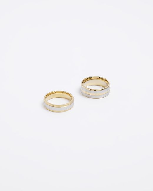 River Island Gold Colour Multipack Of 2 Rings