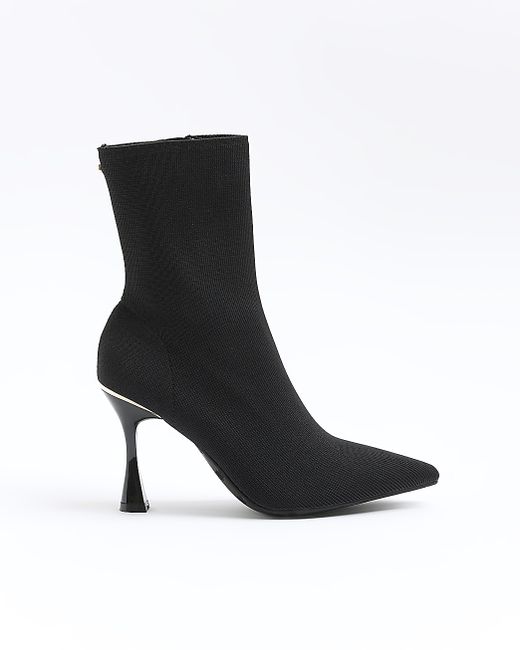 River Island Knitted Heeled Ankle Boots