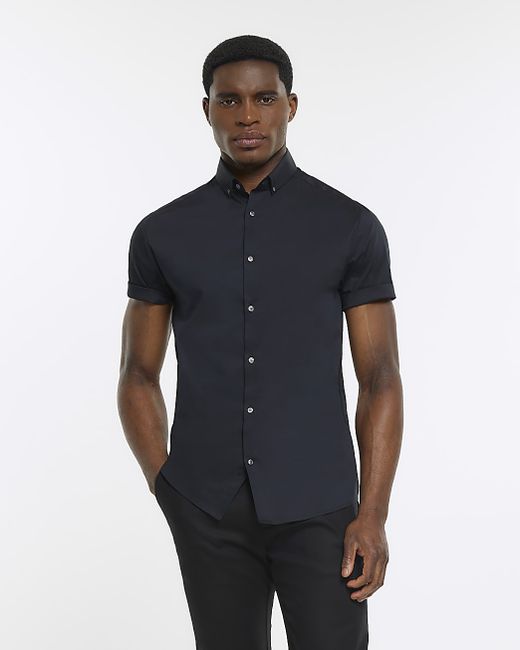 River Island Muscle Fit Short Sleeve Shirt