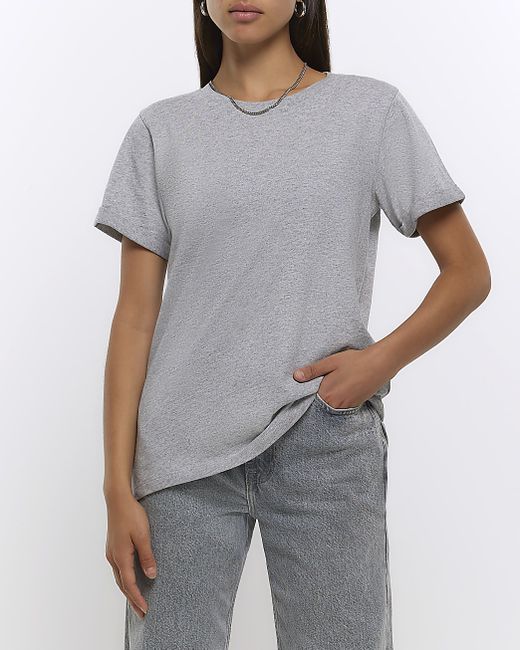 River Island Rolled Sleeve T-Shirt