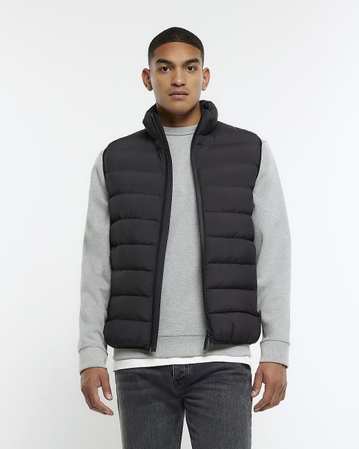 River Island Regular Fit Quilted Puffer Gilet