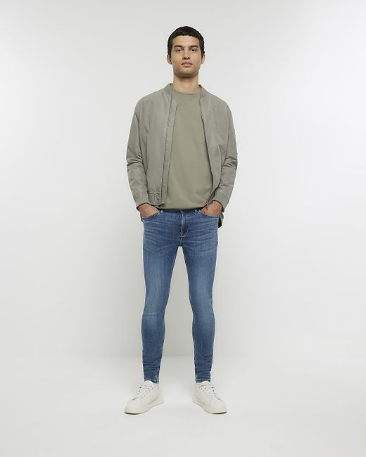 River Island Super Skinny Spray On Washed Jeans