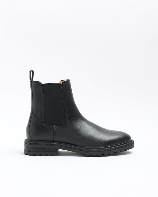 River Island Faux Leather Chelsea Boots