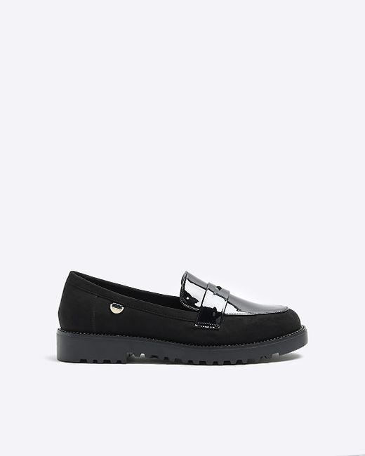 River Island Wide Fit Diamante Loafers