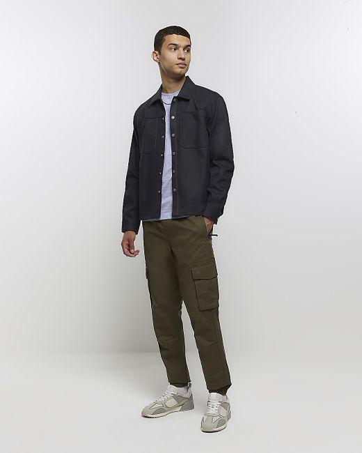 River Island Washed Slim Fit Cargo Joggers