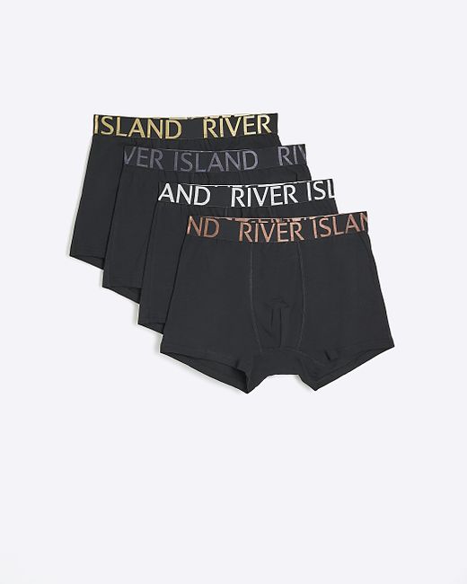 River Island Regular Fit Multipack Of 4 Trunks