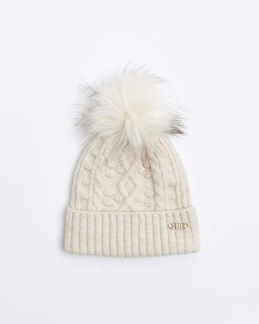 River Island Cable Knit Beanie Hat