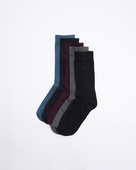 River Island Embroidered Ankle Socks Multipack