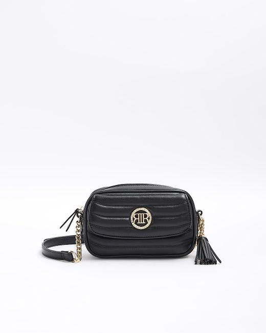 River Island Quilted Flap Front Cross Body Bag